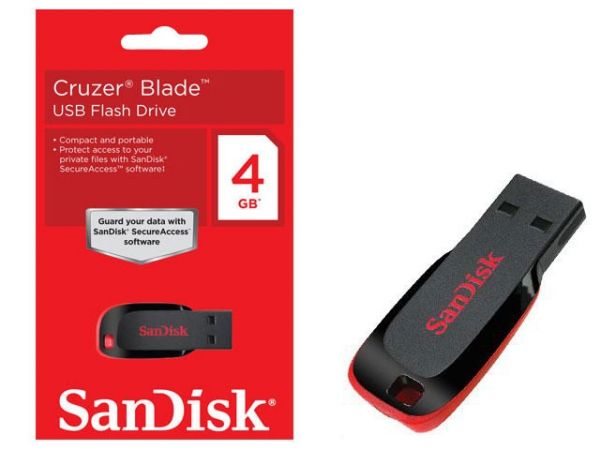 Pen Drive Sandisk Cruzer Blade 4GB